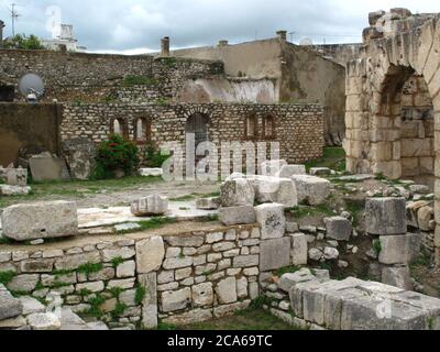 VILLE DE LE KEF DANS LE NORD DE LA TUNISIE. RUINES ROMAINES. Banque D'Images