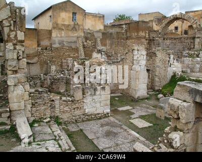 VILLE DE LE KEF DANS LE NORD DE LA TUNISIE. RUINES ROMAINES. Banque D'Images