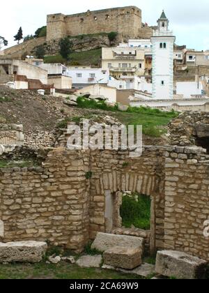 VILLE DE LE KEF DANS LE NORD DE LA TUNISIE. RUINES ROMAINES. Banque D'Images