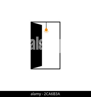 illustration du modèle de conception d'icône de logo de porte vectorielle Illustration de Vecteur