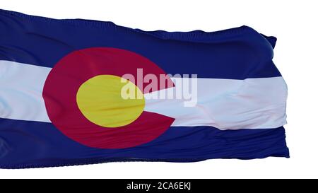 Colorado Flag isolé sur fond blanc. illustration 3d Banque D'Images