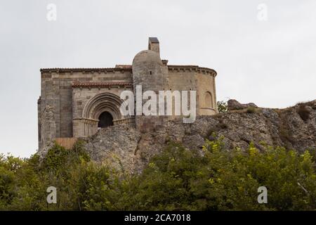 Ermitage roman de Santa Cecilia à Vallespinoso de Aguilar Banque D'Images