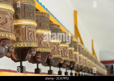 Manali, Inde - Société bouddhiste himalayenne Manali. Un célèbre temple bouddhiste tibétain à Manali, Himachal Pradesh, Inde. Banque D'Images