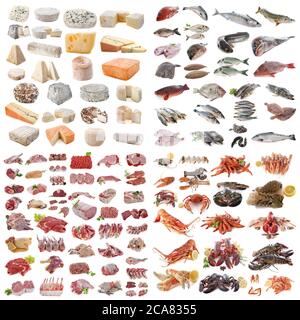 Groupe d'alimentation in front of white background Banque D'Images