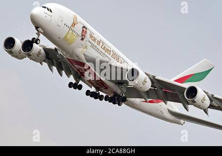 Emirates Airlines Airbus A380-800 Banque D'Images