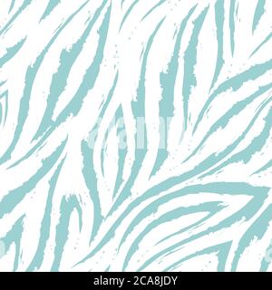 Motif vectoriel sans couture de lignes et de coins turquoise sur fond blanc. Arrière-plan marin ou débit d'eau. Tons pastel. Illustration de Vecteur