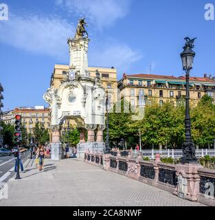 Pont Maria Cristina, San Sebastian Banque D'Images