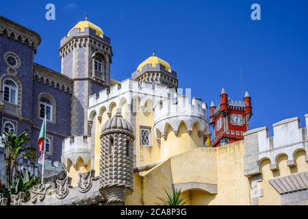 Palácio Nacional da Pena (Palais de Pena), Sintra, Lisbonne Banque D'Images