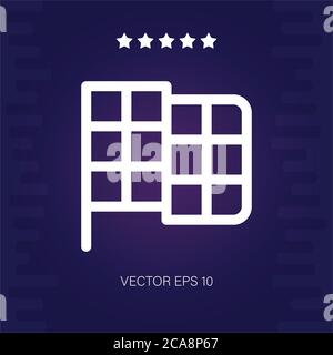 illustration moderne de l'icône de vecteur de drapeau de fin Illustration de Vecteur
