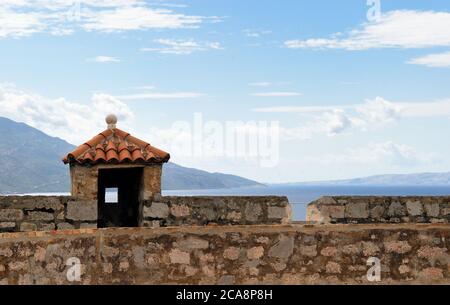 Croatie, côte dalmate, Senj. Panorama depuis les remparts du château de Nehaj Banque D'Images