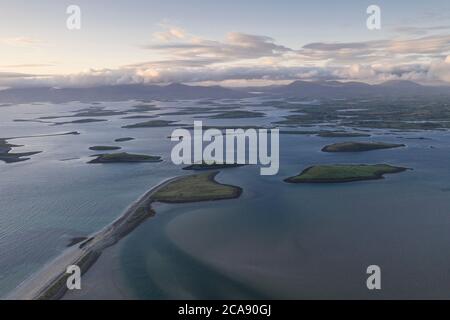 Image d'un drone aérien de Cléw Bay, Mayo, Irlande Banque D'Images