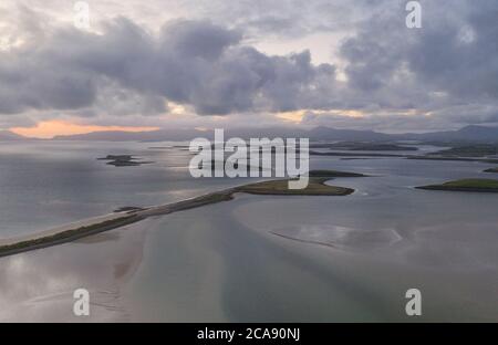 Image d'un drone aérien de Cléw Bay, Mayo, Irlande Banque D'Images