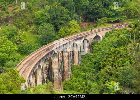 Nine Arches Bridge, Ella, province d'Uva, Sri Lanka, Asie Banque D'Images