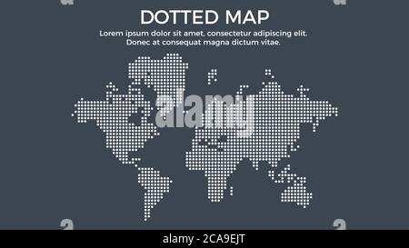 Élément graphique de la carte à points Illustration de Vecteur