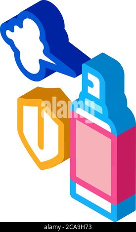 illustration vectorielle isométrique avec icône en forme de vaporisateur d'arôme Illustration de Vecteur