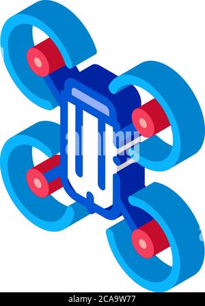 illustration vectorielle d'icône isométrique de jouet volant de drone Illustration de Vecteur
