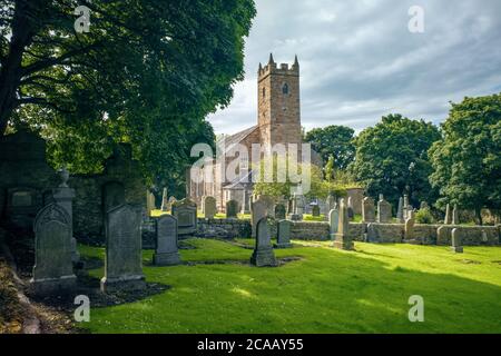 Église paroissiale de Tranent et cimetière, Tranent, East Lothian, Écosse, Royaume-Uni. Banque D'Images