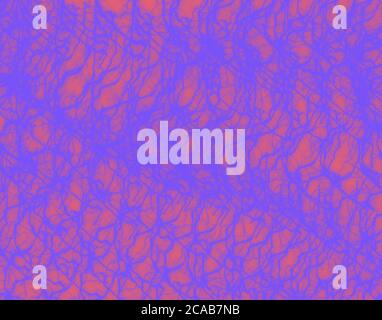 Voici une image d'arrière-plan composée de motifs ondulés bleus sur un fond rouge ou magenta. Banque D'Images