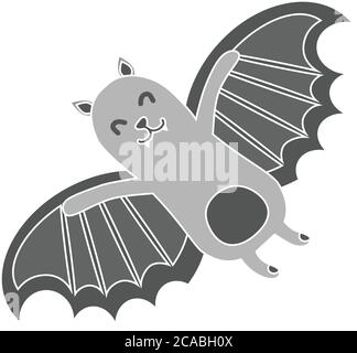 Logo de l'icône de la chauve-souris vectoriel isolé sur fond blanc. Batte. Illustration du vecteur de chauve-souris vampire effrayant halloween icône de vol. halloween bat oiseau volant Illustration de Vecteur