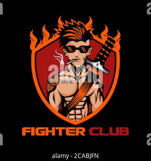 fighter club un design incroyable pour votre entreprise ou votre marque Illustration de Vecteur