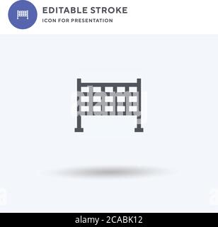 Vecteur icône de filet, signe plat rempli, pictogramme solide isolé sur blanc, illustration du logo. Icône réseau pour la présentation. Illustration de Vecteur