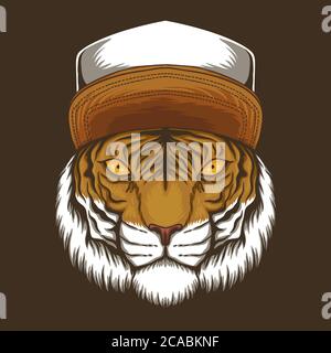 Illustration vectorielle tiger Hat pour votre entreprise ou votre marque Illustration de Vecteur