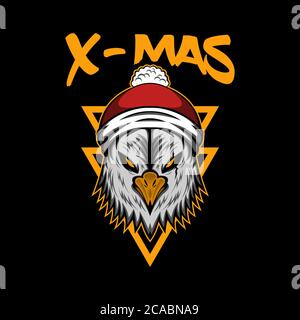 noël joyeux aigle de noël pour votre entreprise ou marque Illustration de Vecteur