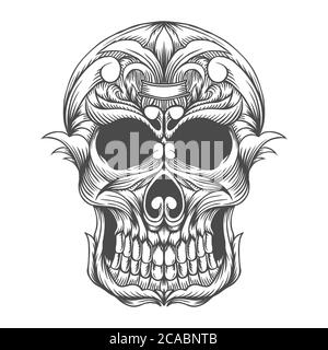 illustration du vecteur tête de crâne pour votre entreprise ou marque Illustration de Vecteur