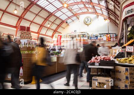 Grainger marché couvert, Newcastle upon Tyne, Angleterre, Royaume-Uni. United Kingdom Banque D'Images