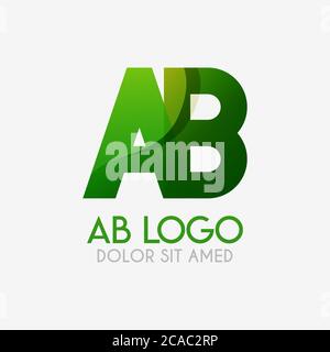 Le logo AB aux couleurs et gradations saisissantes, moderne et simple pour l'industrie, la vente au détail, les entreprises, l'entreprise. Ce logo BA a été conçu pour les entreprises en ligne et les entreprises Illustration de Vecteur