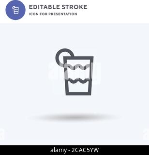 Vecteur icône shandy, signe plat rempli, pictogramme solide isolé sur blanc, illustration du logo. Icône de shandy pour la présentation. Illustration de Vecteur