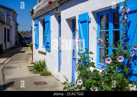 Quartier des pêcheurs, le Crotoy, Baie de somme, pas-de-Calais, hauts-de-France, France Banque D'Images