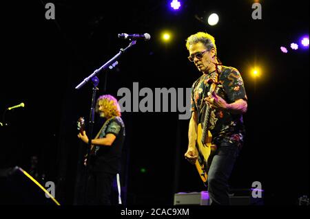 Winton Raceway, Victoria. 25 mars 2017. Photo : Mark Gable du groupe de rock australien The Choirboys Banque D'Images