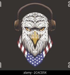 Illustration vectorielle Eagle Head USA pour votre entreprise ou votre marque Illustration de Vecteur