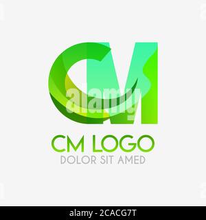 Le logo cm aux couleurs et gradations saisissantes, moderne et simple pour l'industrie, la vente au détail, les entreprises et l'entreprise. Ce logo MC est conçu pour les entreprises en ligne et les entreprises Illustration de Vecteur