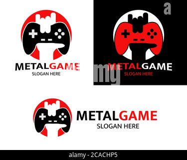 Illustration de la conception vectorielle du modèle de logo Metalgame pour les entreprises ou société Illustration de Vecteur