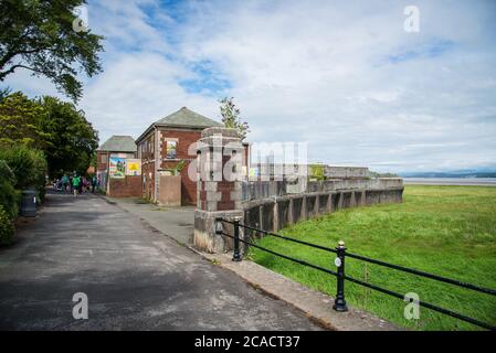 Grange-over-Sands lido, Cumbria, Royaume-Uni. Banque D'Images