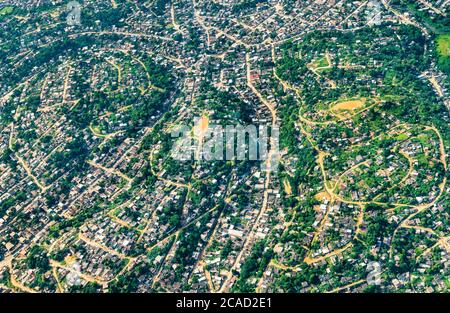 Vue aérienne de la banlieue de Rio de Janeiro au Brésil Banque D'Images