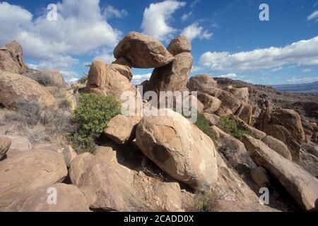 Parc national de Big Bend, Texas : vue depuis le sentier de randonnée panoramique dans les montagnes Chisos. ©Bob Daemmrich Banque D'Images