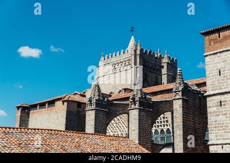 01 octobre 2018 : Avila, Castille et Leon, Espagne. Château médiéval d'Avila de l'intérieur. Banque D'Images