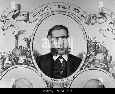 CASTO MENDEZ NUÑEZ 1824/1869-. AUTEUR: LLANTA B. MENDEZ NUÑEZ CASTO 1824/1869 CONTRAALMIRATE. Banque D'Images