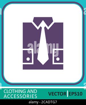 Chemise pour homme, icône TIE.Vector. Illustration vectorielle simple pour la conception graphique et Web Illustration de Vecteur