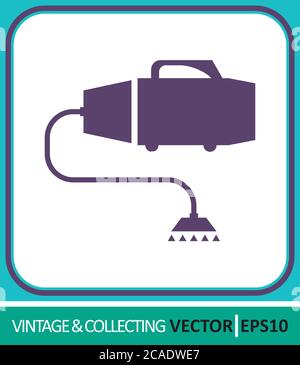 ancien aspirateur. Icône vecteur. Illustration vectorielle simple pour la conception graphique et Web Illustration de Vecteur