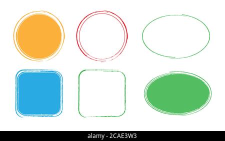 ensemble de cadres de différentes formes et couleurs. une solution pour le design et la créativité. Isolé sur un fond blanc Illustration de Vecteur