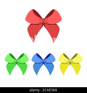 ensemble de boucles multicolores. Illustration vectorielle isolée sur fond blanc, conception simple Illustration de Vecteur