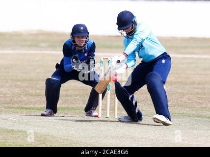 MAIDSTONE, Royaume-Uni, AOÛT 06 : Claire Haywood, femme d'Essex, lors du championnat féminin de Londres entre Kent Women CCC et Essex Women, au M Banque D'Images