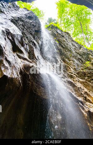 Gorge de Sigmund Thun. Vallée en cascade de Kapruner Ache sauvage près de Kaprun, Autriche. Banque D'Images