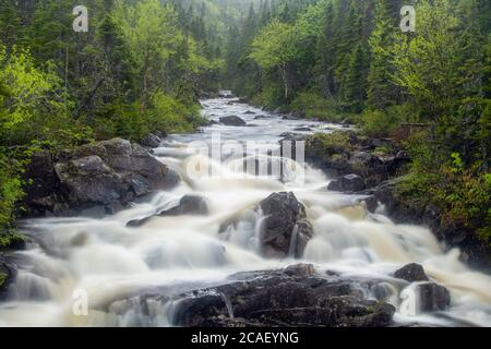 Triple Falls, St. Anthony, Terre-Neuve-et-Labrador, T.-N.-L., Canada Banque D'Images