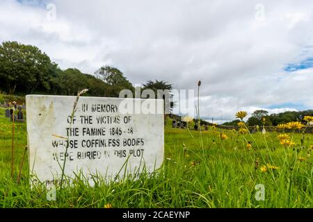 Cimetière d'Abbeystrowry à Skibbereen, en Irlande, où 8 10 000 victimes de la famine irlandaise de 1845-1850 sont enterrées. Banque D'Images