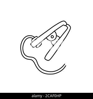 pince de mise à la terre pour l'icône de soudure, illustration de couleur vectorielle Illustration de Vecteur